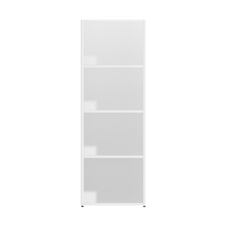 Armadiatura Chiusa Edera Base Rettangolare a 4 Comparti - Dimensioni 53,7 x 45 x 154 cm - Colore Bianco