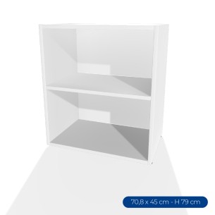 Armadiatura Chiusa Edera Base Rettangolare a 2 Comparti - Dimensioni 70,8 x 45 x 79 cm - Colore Bianco