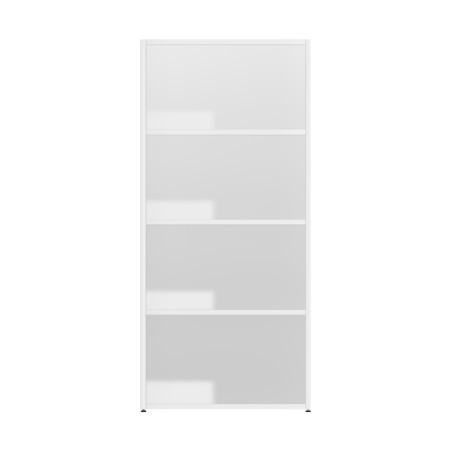 Armadiatura Chiusa Edera Base Rettangolare a 4 Comparti - Dimensioni 70,8 x 45 x 154 cm - Colore Bianco