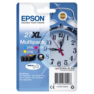 Epson Alarm clock Multipack 3-colour 27XL DURABrite Ultra Ink