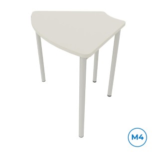 Tavolo su Ruote 1/6 di Cerchio - Altezza M4 - Dimensioni 95 x 65 x 64 cm