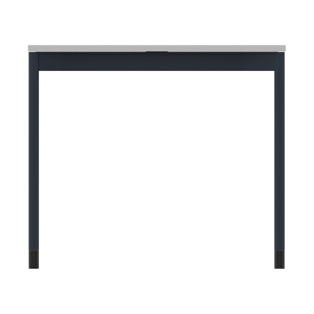 Tavolo Tiglio Stile in Melaminico con Piedini - Dimensioni 183,9 x 67,8 x 76,2 cm - Colore Piano Bianco - Colore Struttura Blu