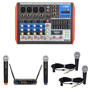 Kit Casse All in One - 700W con Treppiedi, Microfoni e Mixer 2