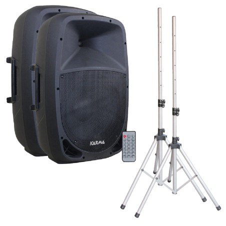 Kit Casse All in One - 700W con Treppiedi, Microfoni e Mixer
