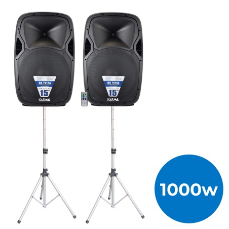 Kit di Casse All in One Karma 1000w con Treppiedi - Perfetto per Eventi all'Aperto