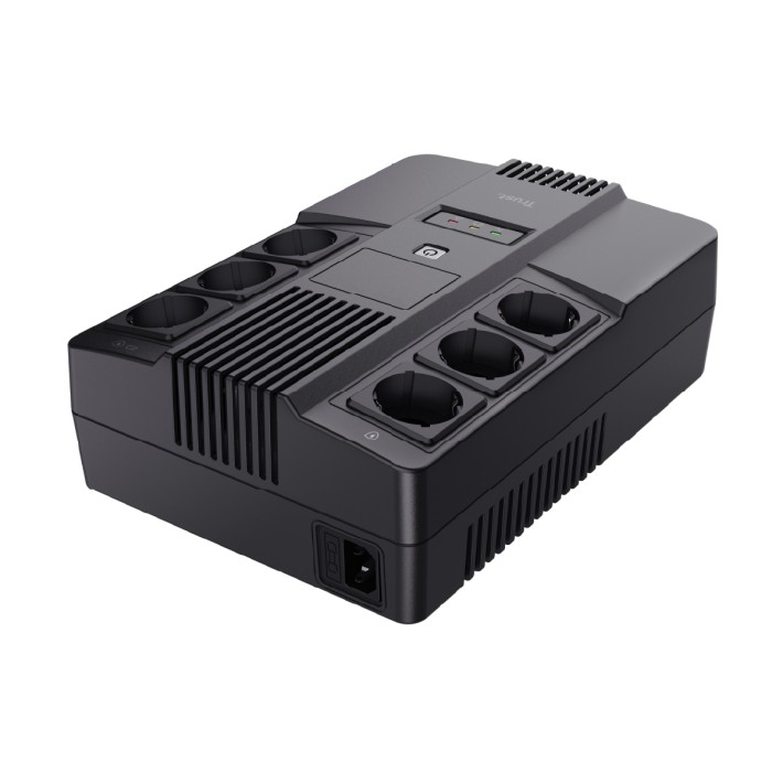 Ups - Trust Maxxon - Batteria da 800 VA - 6 Prese - Nero