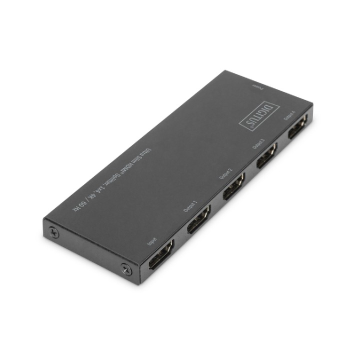 Splitter HDMI - Ultra Slim - 1x4 - 4K/60 Hz - HDR - HDCP 2.2 - 18 GBPS - con Micro Usb Power