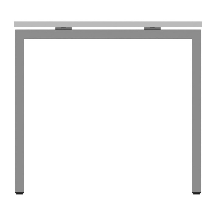 Tavolo Nova U in Melaminico - Dimensioni 160 x 80 x 74 cm – Colore Piano Bianco – Colore Struttura Grigio Chiaro