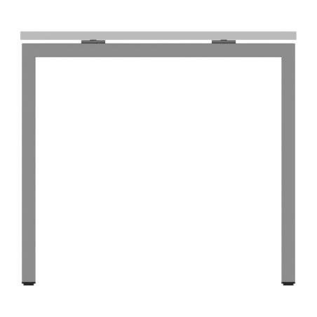 Tavolo Nova U in Melaminico - Dimensioni 160 x 80 x 74 cm – Colore Piano Bianco – Colore Struttura Grigio Chiaro