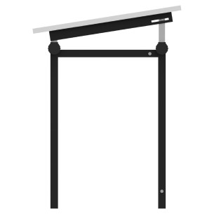 Tavolo MINI Architetto Telescopico con Piano in Melaminico - Dimensioni Piano 60 x 78 cm - Altezza Regolabile 75/105 cm 2