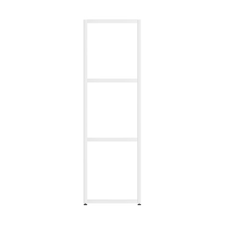 Armadiatura Aperta Edera Base Rettangolare a 3 Comparti - Dimensioni 36,6 x 45 x 116,5 cm - Colore Bianco