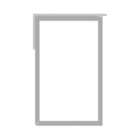 Tavolo Pino R in Melaminico con Ruote - Dimensioni 50 x 60 x 76 cm (M6) - Colore Piano Bianco - Colore Struttura Grigio