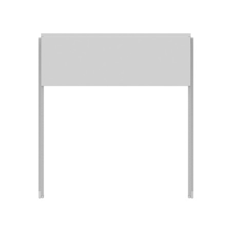 Tavolo Pino R in Melaminico con Ruote - Dimensioni 50 x 60 x 76 cm (M6) - Colore Piano Bianco - Colore Struttura Grigio