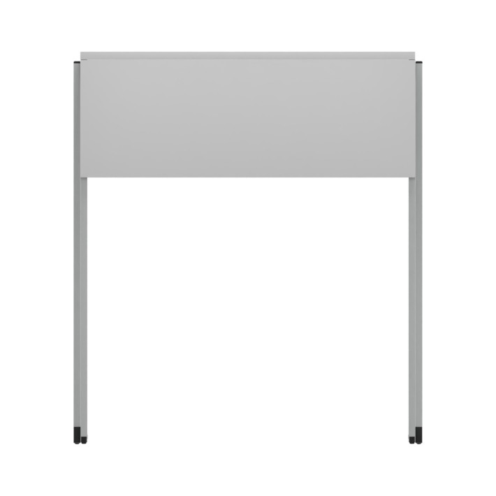 Tavolo Pino R in Melaminico con Ruote - Dimensioni 50 x 60 x 76 cm (M6) - Colore Piano Bianco - Colore Struttura Grigio
