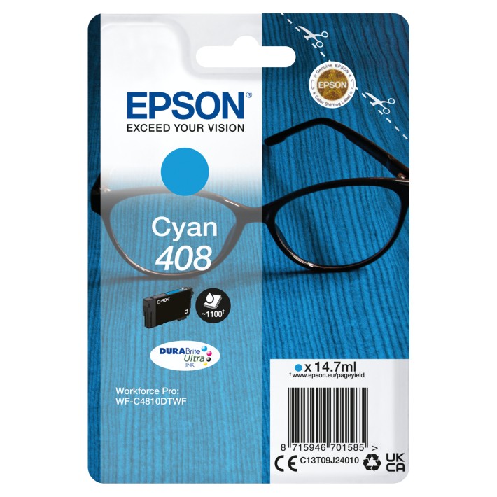 Epson Inchiostro ciano singolo DURABrite Ultra Occhiali 408