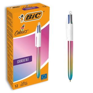 BIC 511034 penna a sfera Nero, Blu, Verde, Rosso Penna a sfera retrattile a clip Medio 12 pz