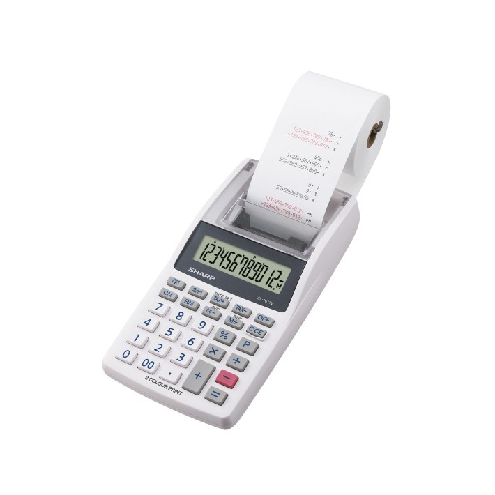 Sharp EL-1611V calcolatrice Desktop Calcolatrice finanziaria Grigio, Bianco