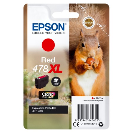 Epson Squirrel Inchiostro rosso singolo Claria Photo HD Scoiattolo 478XL