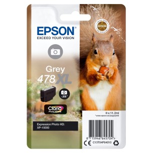 Epson Squirrel Inchiostro grigio singolo Claria Photo HD Scoiattolo 478XL