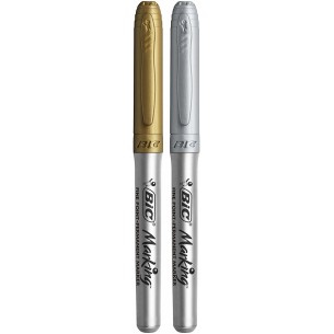 BIC 900341 marcatore permanente Tipo di punta Oro, Argento 24 pz