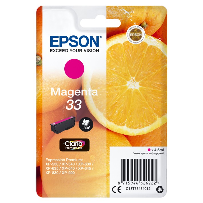 Epson Oranges Inchiostro magenta singolo Claria Premium Arance 33