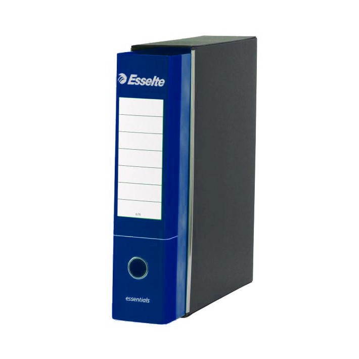 Esselte Registratori in cartone con custodia ESSENTIALS - F.to Protocollo - Dorso 8 cm