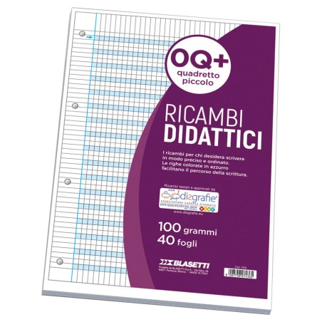 Blasetti 7436 quaderno per scrivere A4 40 fogli Blu, Bianco