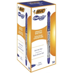 BIC CEL1010265 penna gel Fine Penna in gel retrattile Blu 30 pz