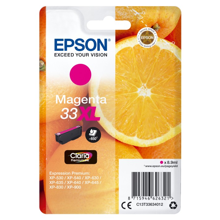 Epson Oranges Inchiostro magenta singolo Claria Premium Arance 33XL