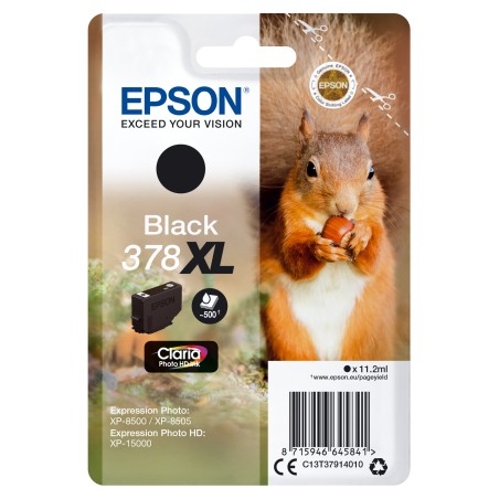 Epson Squirrel Inchiostro nero singolo Claria Photo HD Scoiattolo 378XL
