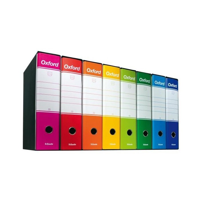 Esselte Registratori in cartone con custodia OXFORD con meccanismo N.1 - F.to Commerciale - Dorso 8