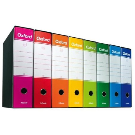 Esselte Registratori in cartone con custodia OXFORD con meccanismo N.1 - F.to Commerciale - Dorso 8