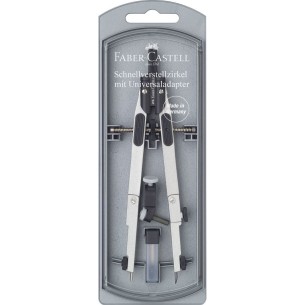 Faber-Castell 174014 compasso Nero, Acciaio inox 1 pz