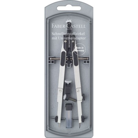 Faber-Castell 174014 compasso Nero, Acciaio inox 1 pz