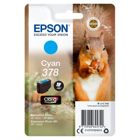 Epson Squirrel Inchiostro ciano singolo Claria Photo HD Scoiattolo 378