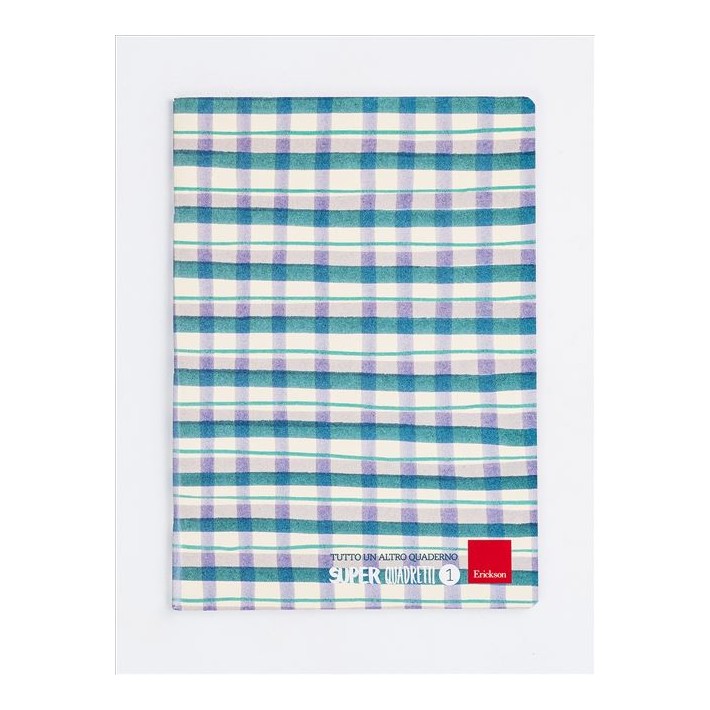 Erickson Super quadretti 1 quaderno per scrivere A4 76 fogli Blu, Verde, Bianco