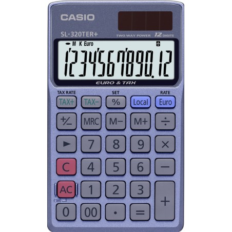 Casio SL-320TER+ calcolatrice Tasca Calcolatrice di base Blu