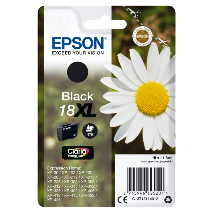 Epson Daisy Inchiostro nero singolo Claria Home Margherita 18XL