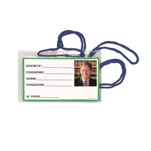 Lebez 31-100-BL-B badge e porta badge Supporto per badge 100 pezzo(i)