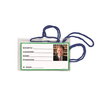 Lebez 31-100-BL-B badge e porta badge Supporto per badge 100 pezzo(i)