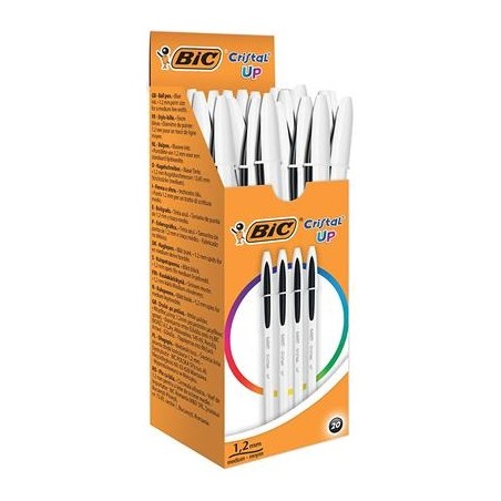BIC Cristal Up Nero Penna a sfera Medio 20 pz