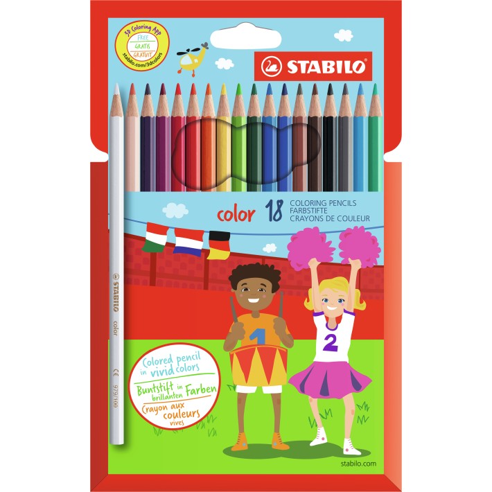 STABILO Matita colorata - color - Astuccio da 18 - Colori assortiti