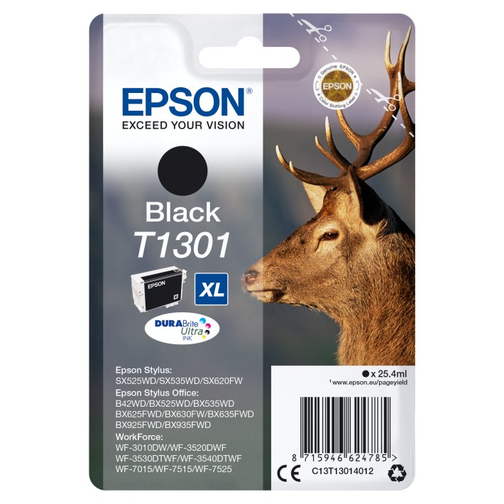 Epson Stag Inchiostro nero singolo DURABrite Ultra Cervo T1301