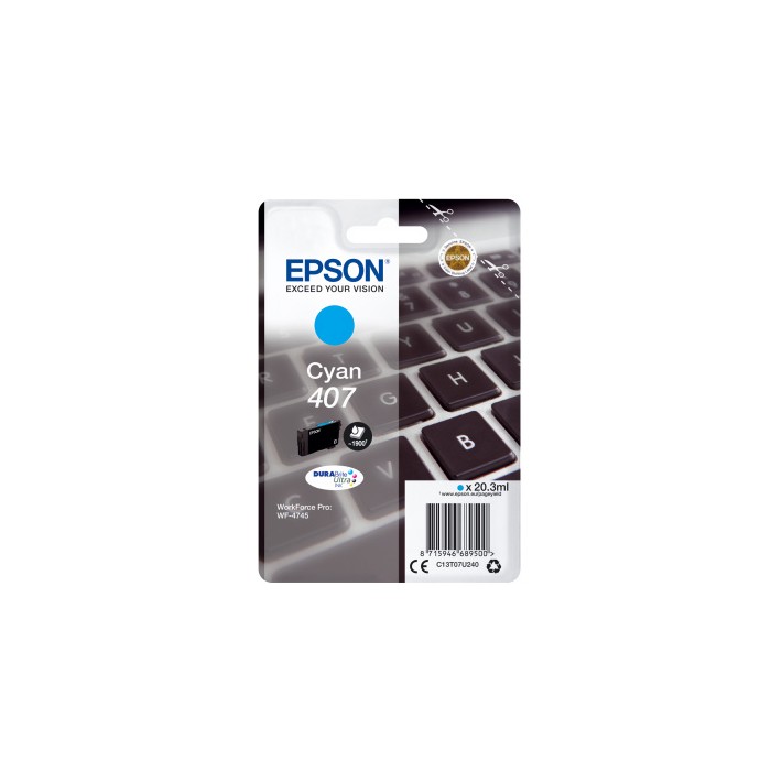 Epson Inchiostro ciano singolo DURABrite Ultra Tastiera 407L