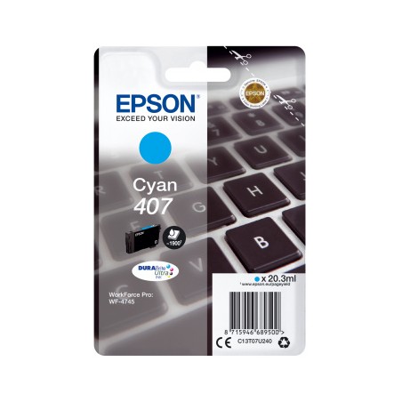 Epson Inchiostro ciano singolo DURABrite Ultra Tastiera 407L