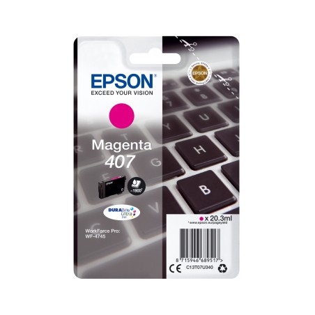 Epson Inchiostro magenta singolo DURABrite Ultra Tastiera 407L