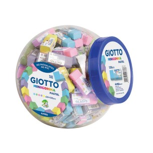 Giotto Pastel gomma per cancellare Elastomero Termoplastico (TPE) Verde, Giallo, Blu, Rosa, Viola 120 pz