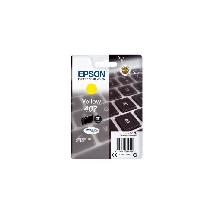 Epson Inchiostro giallo singolo DURABrite Ultra Tastiera 407L