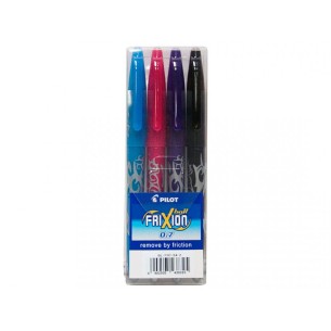 Pilot FriXion Ball Nero, Blu, Rosso, Viola Penna a sfera Medio 4 pz