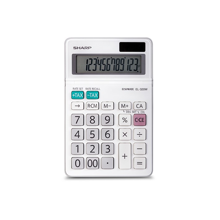 Sharp EL320WB calcolatrice Desktop Calcolatrice di base Bianco